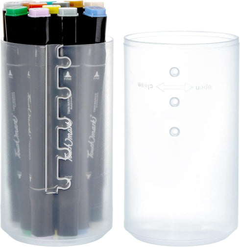 TOPZEA 4 Pack Retractable Makeup Brush Holders - Portable Cosmetic Organizer with Lid for Travel