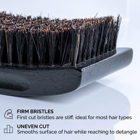 ZEUS Premium Hair Brush for Men, Grooming Beard & Hair Brush, Beech Wood & 100% Boar Bristle
