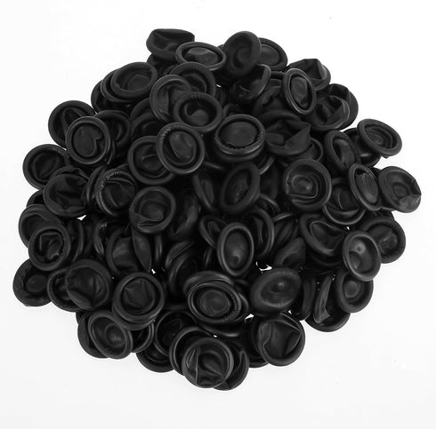 Hariendny 400 Pcs Black Finger Cots Large Finger Condoms Rubber Fingers Tip Covers