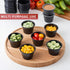 50 Pack 4oz Portion Cups plastic containers disposable small tiny dipping shot Black food serving sauce 4 ounce oz mini bowls individual dessert jello snack souffle salsa dip jars party by FAMASTON