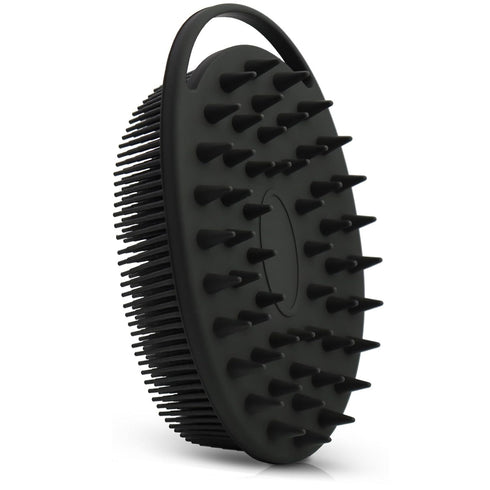 Upgrade Body Scrubber and Hair Shampoo Brush, Premium Silicone Loofah, Exfoliating Shower Scrubber, Scalp Massager for