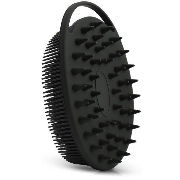 Upgrade Body Scrubber and Hair Shampoo Brush, Premium Silicone Loofah, Exfoliating Shower Scrubber, Scalp Massager for