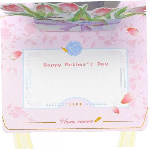 Zhuluck 3D Pink Mother'S Day Up Cards Anniversary Up Cards Gift For Birthday Anniversary Wedding