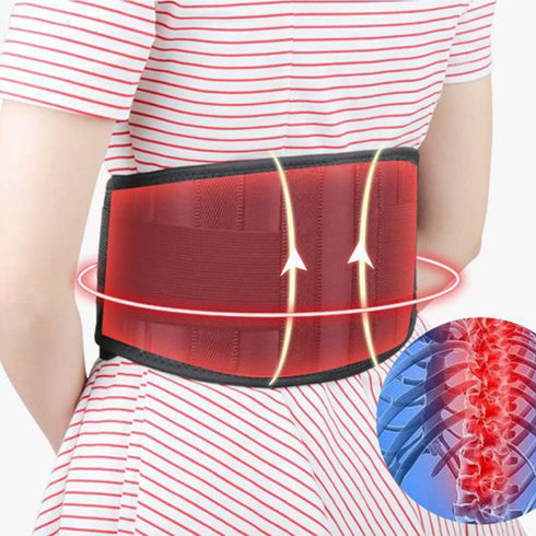 Heating Lower Back Brace for Pain Relief – Adjustable Magnetic Therapy Waist Belt Wrap for Herniated Disc, Sciatica,
