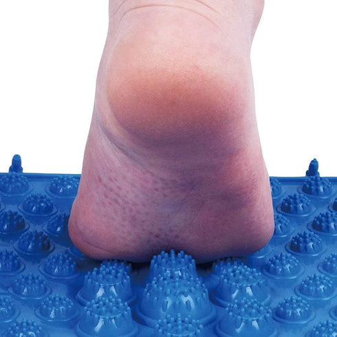 Foot Massage Mat 2 PCS Acupressure Pad Yoga Mat Bathroom Mat Outdoor Game (Blue)