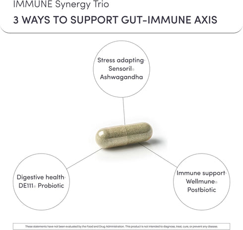 Immune DE111, Immunity, 60 Ready To Defend & Gut Support Spore Probiotic Beta Glucan, Ashwagandha Supports Gut Health