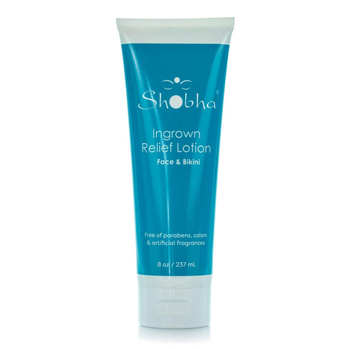Shobha Ingrown Relief Lotion, 8 oz, One-Step Treatment for Post Waxing Hair Bump Removal