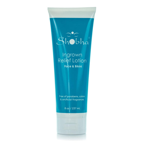 Shobha Ingrown Relief Lotion, 8 oz, One-Step Treatment for Post Waxing Hair Bump Removal