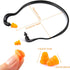 Hiboom 96 Pieces Ear Plugs with Neck Band, Silicone Hearing Bands, Replacement Ear Buds for Noise, Shooting, Sleeping,