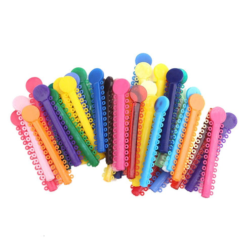 RZJZGZ Multi-Color Orthodontic Ligature Ties, 1040pcs Elastomeric O-Rings Braces Rubber Bands