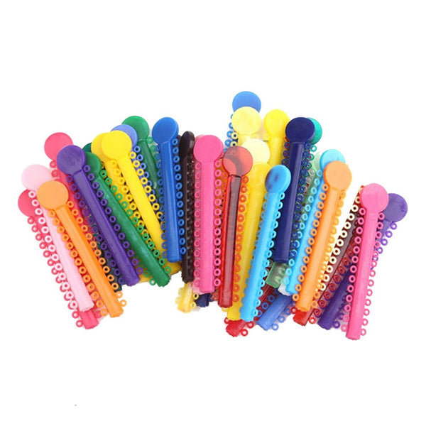 RZJZGZ Multi-Color Orthodontic Ligature Ties, 1040pcs Elastomeric O-Rings Braces Rubber Bands