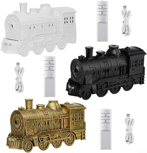 LivGrain 300ml Retro Steam Train Essential Oil Diffuser Humidifier with Lights Quiet Auto Off for Home Office Bedroom