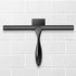 Simtive 10-Inch Shower Squeegee Set, Includes Shower Door Hook, Adhesive Hook, for Shower Doors, Mirror, Window, Black