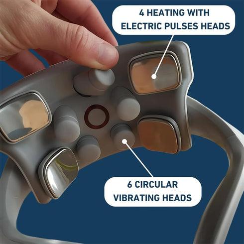 SWZEC Neck Massager with Heat & TENS for Effective Neck Pain Relief - White