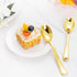 WDF 100 Pack Gold Plastic Spoons Disposable, 6.9 Inch Heavy Duty Spoons for Parties, Weddings