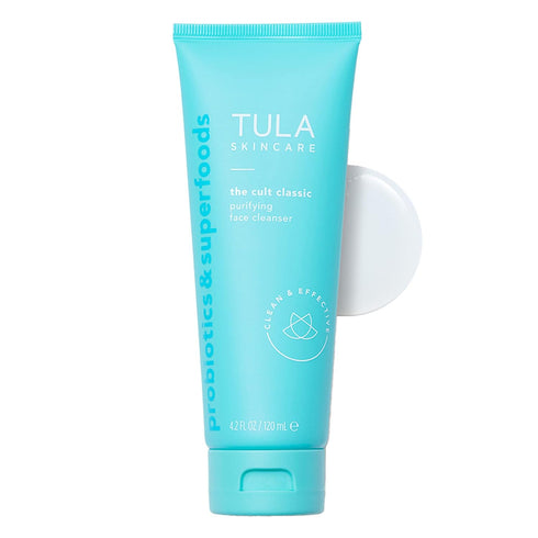 TULA Skin Care The Cult Classic Purifying Face Cleanser - Gentle Makeup Remover, Nourishing, 4.2 oz