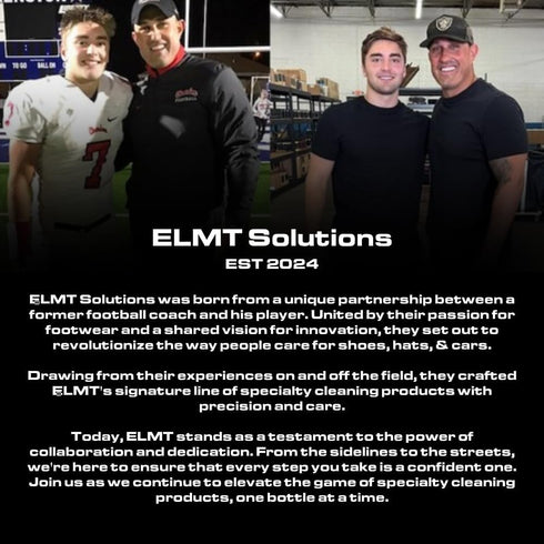ELMT Hat Cleaning Kit — US-Made, Quick-drying, Cleans 50+ Hats — 8oz Solution, Deodorizer, Towel & Brush for All