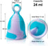 Peachlife Mini Ring Menstrual Cup Small Medium Firm - Reusable Silicone Peachcup for Leak-Proof Protection