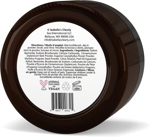 Isabellas Clearly Spice Remineralizing Tooth Powder | Teeth Whitening Natural Toothpaste Fluoride Free for Adults