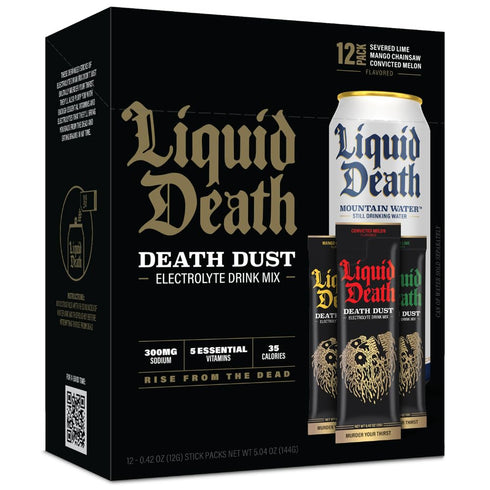 Liquid Death Electrolyte Death Dust - Hydration Powder Packets - 12-Stick Variety Pack with 3 Flavors