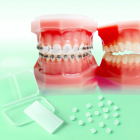 JMU 10 Pack Mint Flavored Orthodontic Wax, Precut Dental Wax for Braces