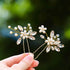 JAKAWIN Pearl Bride Wedding Hair Pins, Bridal Hair Piece Accessories for Women, Gold