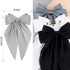 Velscrun Hair Bows for Women and Girls - 4Pcs White Silky, Navy Blue Satin, Grey Big Hair Bows
