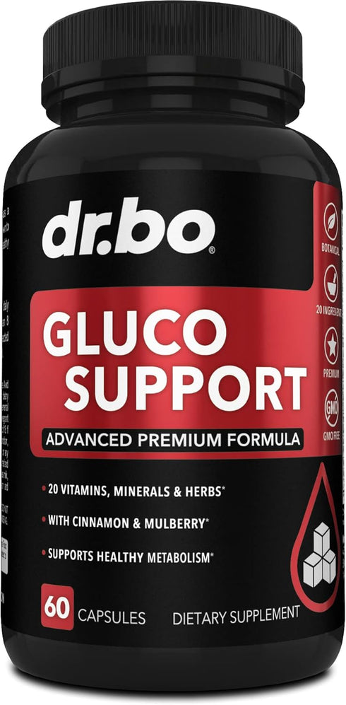 Gluco Support Supplement Capsules - 60 Pills | Boost Metabolism with Chromium, Cinnamon, Bitter Melon