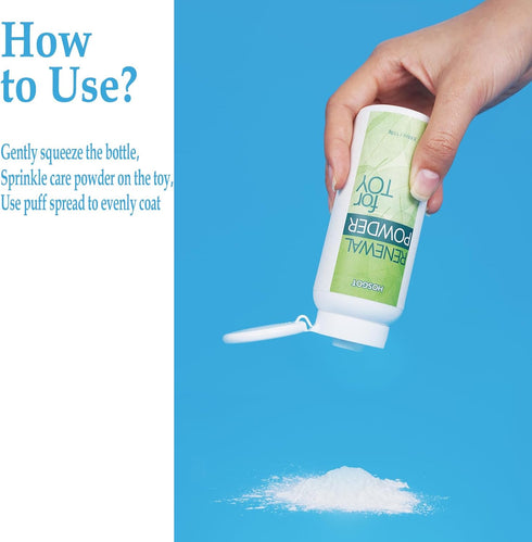 HOSGOT Renewal Powder for Sex Dolls Male Masturbator Dildo, Sex Toy Cleaner Conditioning Care Powder, Renewing Keep Dry