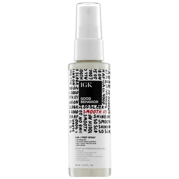 IGK GOOD BEHAVIOR 4-in-1 Prep Spray | Leave In, Detangle, Heat Protectant | Vegan & Cruelty Free
