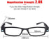 Reading Glasses with Bright LED Lights, Lighted Magnifier Nighttime Reader, 5PCS (Black, +200)
