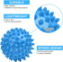 URAQT Set, 2 Pack Spiky Massage Ball Physical Therapy Massage Balls, Hard Lacrosse Ball & Spiky Massage Ball