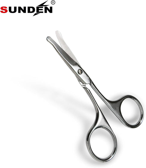 Safety Nose Hair Cuticle Scissors, Beauty Grooming Scissors for Nose Hair Trimming, Rounded Blade with Ergonomic Handle