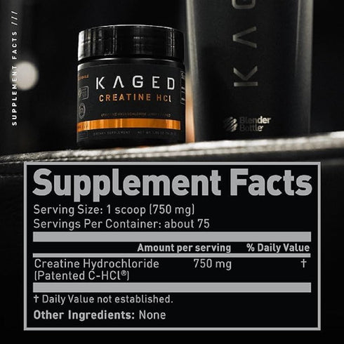 Kaged Creatine HCl Capsules, Unflavored Muscle Building and Recovery Supplement, 75 Servings