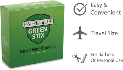Styptic Sticks for Razor Nicks - 6 Pack (120 Green Stix) Disposable, Sanitary, & Fragrance-Free Shaving Accessories