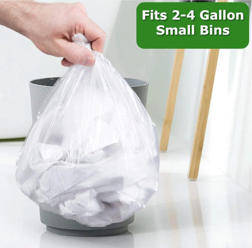 2.6 Gallon Clear Bathroom Trash Bags, 240 Bags, 2 Gallon Small Garbage Bags for Home and Office Bins