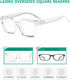 Eyekepper Ladies Reading Glasses, Oversized Square Design Readers for Women, Transparent
