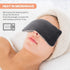 Unscented Weighted Eye Pillow for Yoga, Microwavable Moist Heat Eye Compress Mask for Relaxation and Migraine Relief