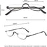 Half Frame Reading Glasses - 2 Pairs Half Metal Moon Readers for Women Men 3.50