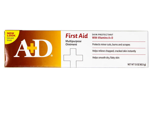 A+D First Aid Ointment Skin Protectant with Vitamin A&D, 1.50 oz (Pack of 2)