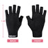 MEKK UV Gloves for Nails, Extra Length UV Light Gloves for Gel Nails, UPF99+ Skin Care Protection (Black)