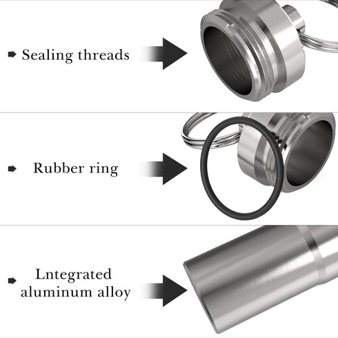 4 Pack Ear Plug Carrying Case, Portable Ear Plug Holder with Keychain, Waterproof Metal Ear Bud Carrying Case