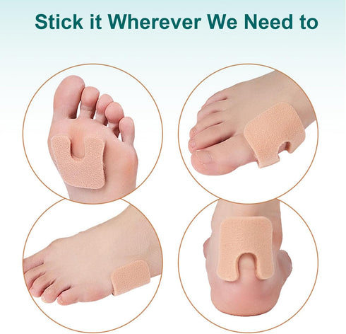 Horseshoe Pads for Feet, 60 Pieces Callus Cushions, Moleskin for Metatarsal Pads, Pain Relief
