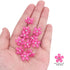 YISSION 20Pcs Mini Hot Pink Flower Hair Clips - Cute Decorative Hair Clips, Wedding Hair Barrettes for Girls Women