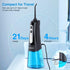 Cordless Water Dental Flosser Teeth Cleaner, INSMART 300ML Tank USB Rechargeable Oral Irrigator for Home & Travel, Blue