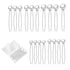 SAVITA 18 Pcs Pearl Hair Pins - 6 Sizes Bridal Hair Pieces for Wedding, Bride, Bridesmaid, Women (Silver)