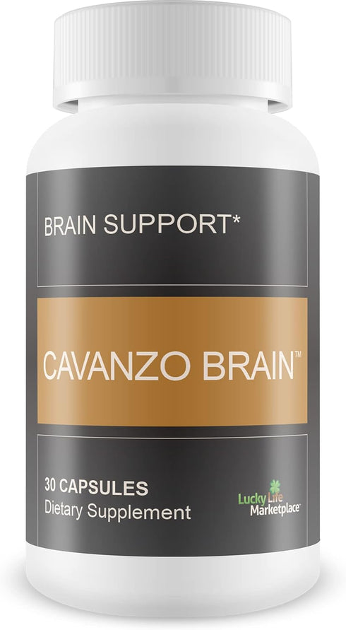 Cavanzo Brain Support Supplement, Improve Memory Focus and Brain Function, Memory, Focus, Clarity, Recovery, Stamina
