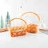 Roppolo 50 7.9 Inch Packaging pcs Large Clear Bread Plastic Bags with Handle, Sealing Zipper Loaf with Basket Pattern