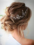 JAKAWIN Bride Rhinestone Wedding Hair Piece Silver Crystal Bridal Updo Hair Vine Accessories for Women