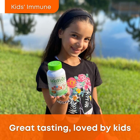 Sugar Free Kids Immune Daily Gummy Vitamins - Vegan, Non-GMO - 60 Count (30 Day Supply) - No Artificial Sweeteners,